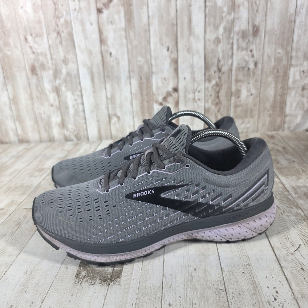 Brooks Ghost 13‎ Womens 11 Running Shoes Grey Black Lavender 1203381B084 - Picture 4 of 8